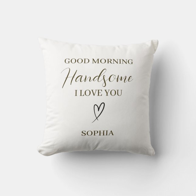 God Morgon Stilig Personlig Romantisk Present Kudde (Framsida)