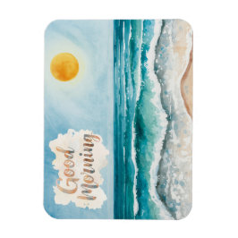 God Morgon Strandliv Magnet