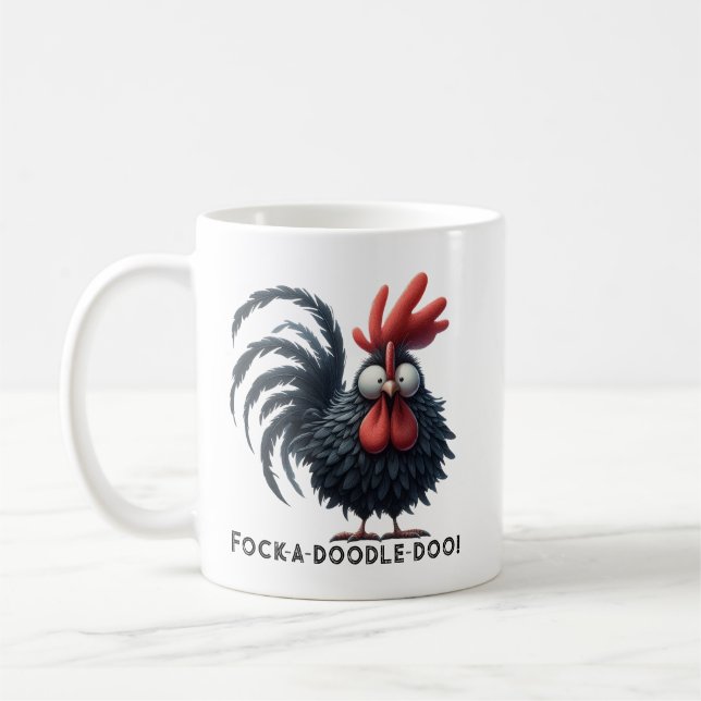 God morgon Tupp - Fock-a-doodle-doo! Kaffemugg (Vänster)