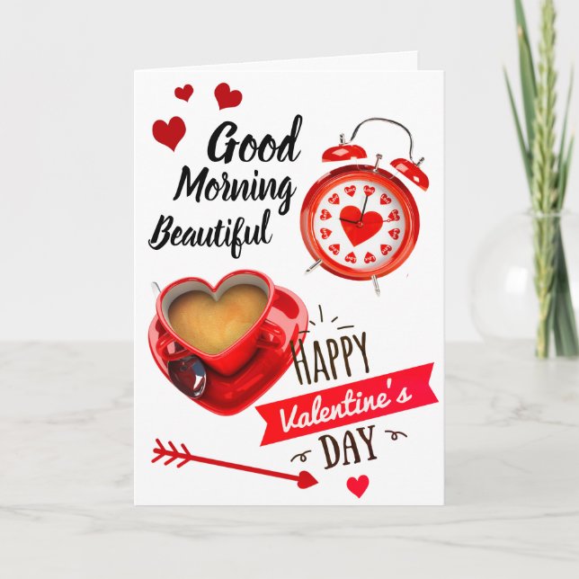 God morgon vacker Glad Alla Hjärtans Dag Kort (Framsida)