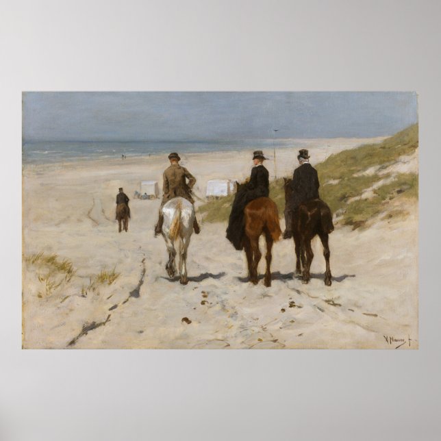 God morgon vid Beach - Anton Mauve Poster (Framsidan)