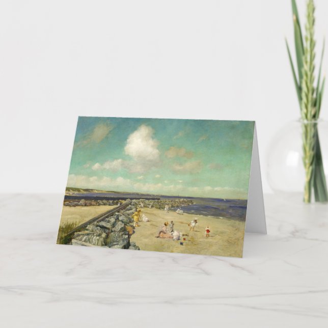 God morgon vid Breakwater | William Merritt Chase Kort (Framsida)