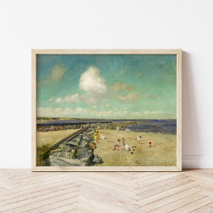 God morgon vid Breakwater William Merritt Chase Poster