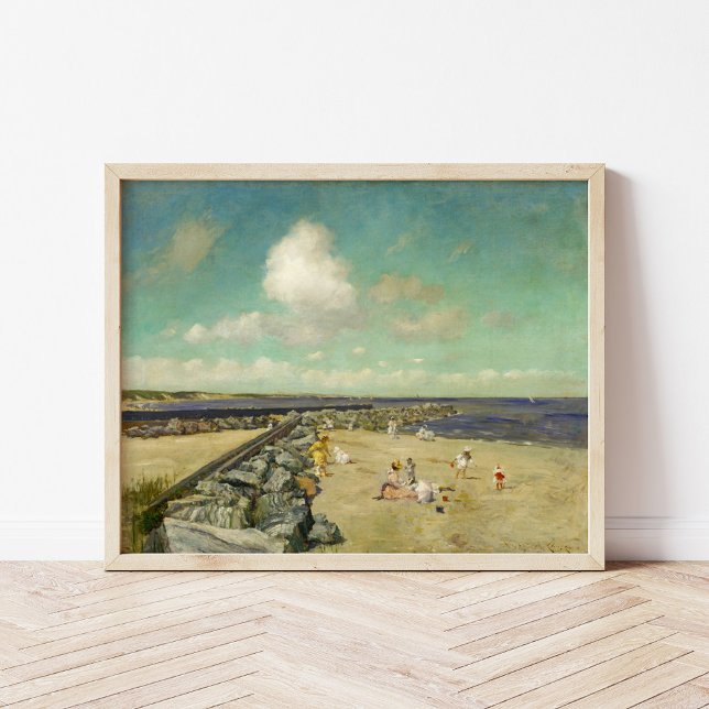 God morgon vid Breakwater | William Merritt Chase Poster (Skapare uppladdad)