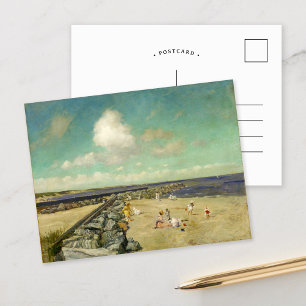 God morgon vid Breakwater William Merritt Chase Vykort