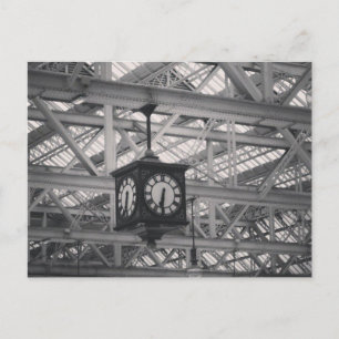 God morgon vid Glasgow Central Station Vykort