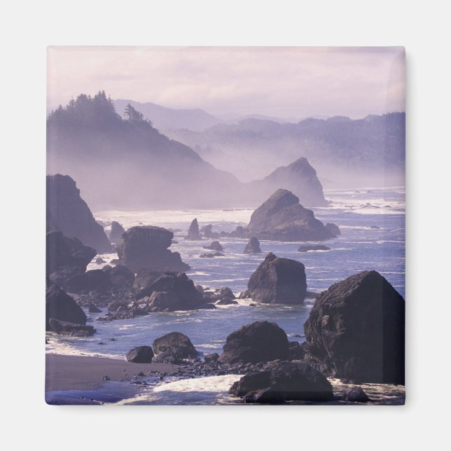 God morgon vid Oregon kusten nära Nesika. Magnet (Framsidan)