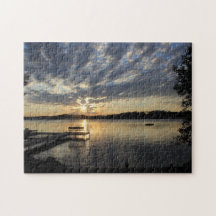 God morgon vid Round Sjö Puzzle