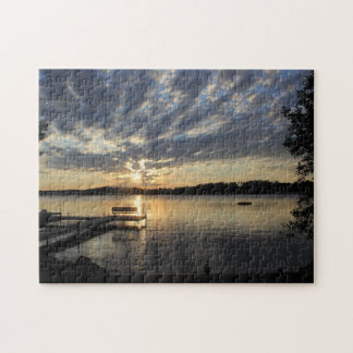 God morgon vid Round Sjö Puzzle Pussel