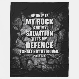 GOD My Sten & Salvation - Christian Faith Verse  Fleecefilt