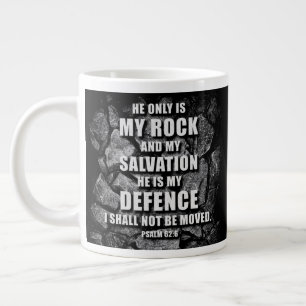 GOD My Sten & Salvation - Christian Faith Verse Jumbo Mugg