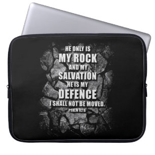GOD My Sten & Salvation - Christian Faith Verse T Laptop Fodral
