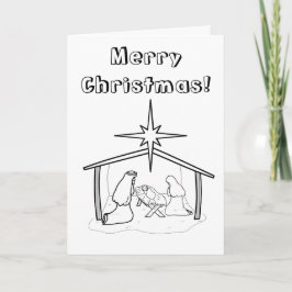 God Nativitet Färg Me Kort