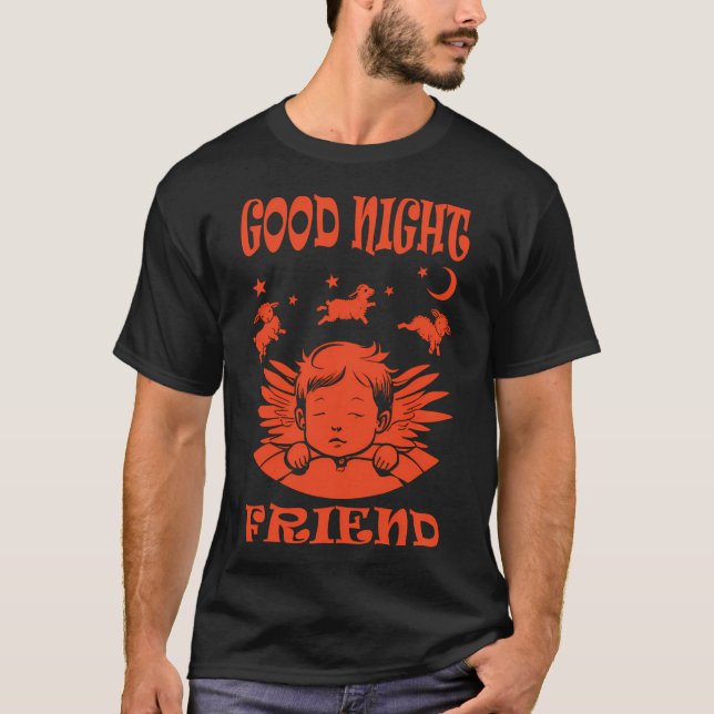 God Natt Barn - Ljusröd T Shirt (Framsida)