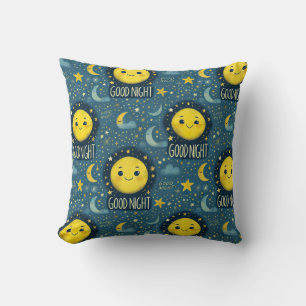 🌙⭐ God Natt Barn Sömnig Mönster Mysig Dekor Prese Kudde