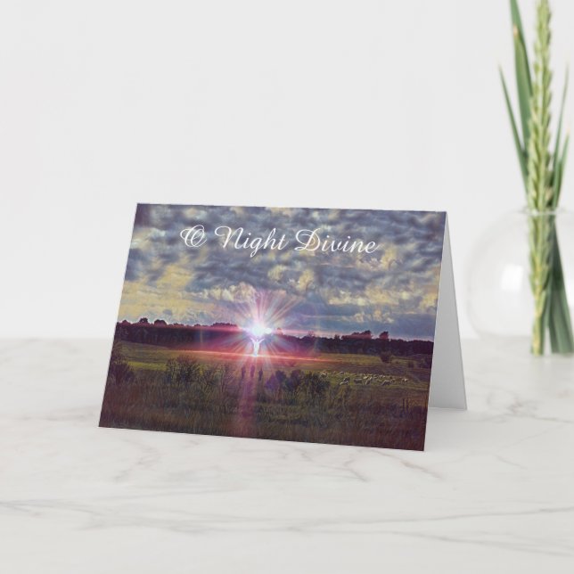 God natt Divine Luke-julfesten Art jul Kort (Framsida)