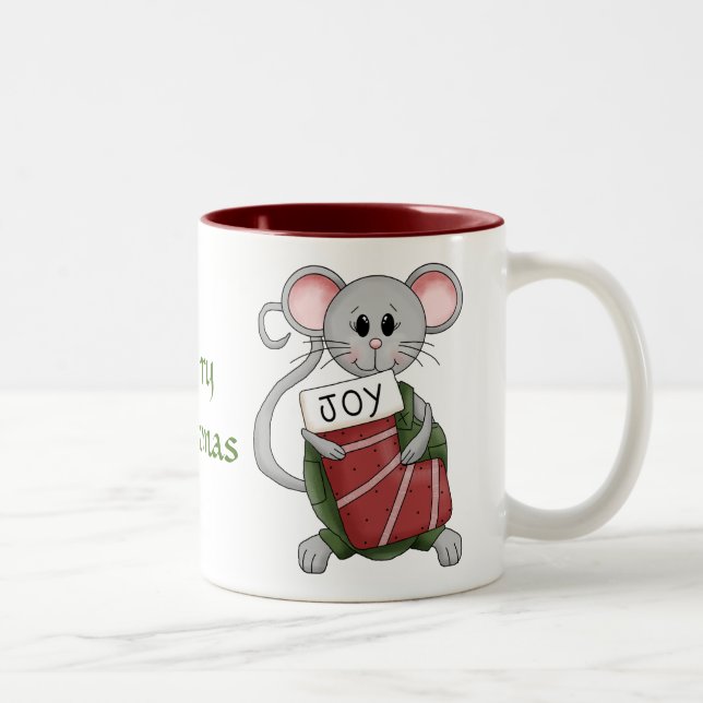 God natt före jul Mouse 2-tonkaffe Två-Tonad Mugg (Höger)