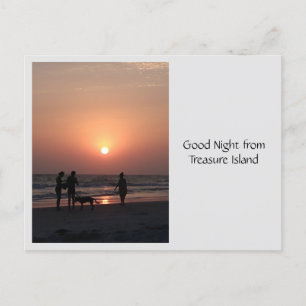 God natt från Treasure Island Vykort