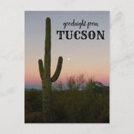 God natt från Tucson Saguaro Sunset Vykort