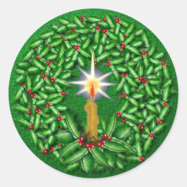 God natt, julklapp runt klistermärke