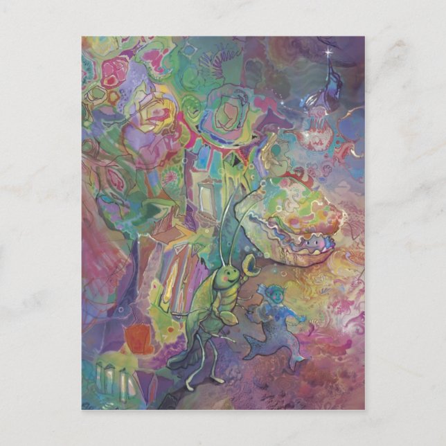 God natt på staden*** vykort (Framsida)