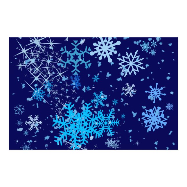 God natt Snowfall Fototryck (Framsidan)