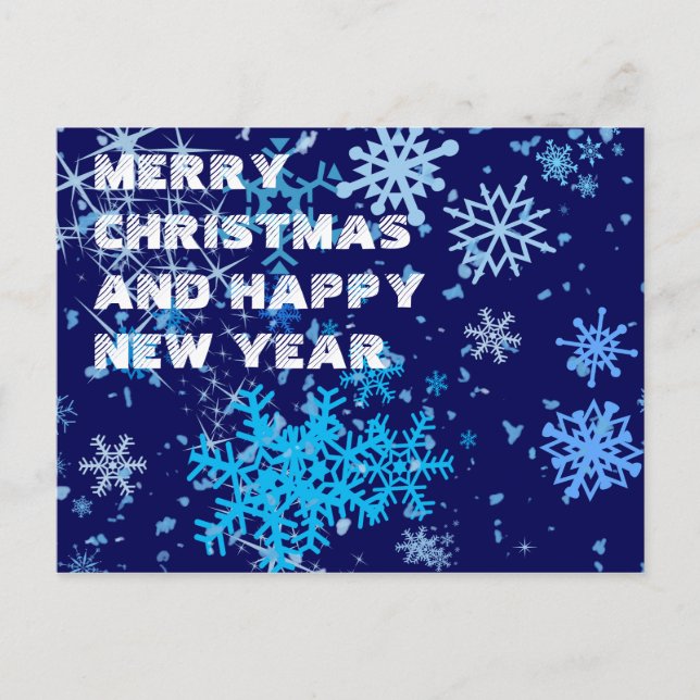 God natt Snowfall Helg Vykort (Framsida)