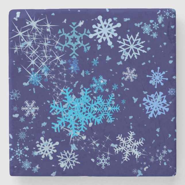 God natt Snowfall Underlägg Sten (Framsidan)