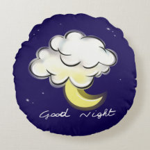 God natt – söta månen och moln barn 