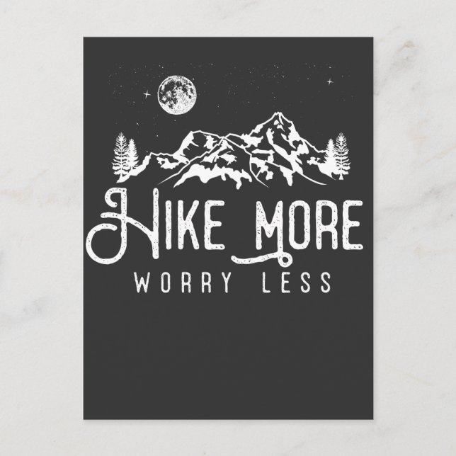 God natt Stars Himlar-bergen Forest Hiking Camping Vykort (Framsida)