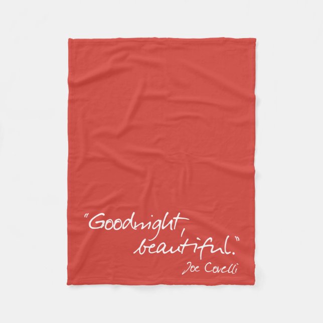"God natt, vacker" - Breathe in Fleece Blanket (Framsidan)