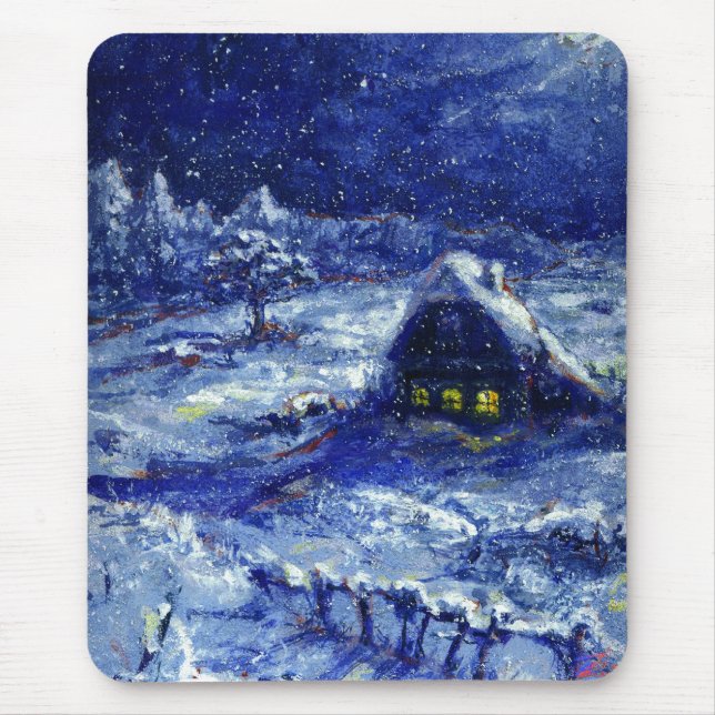 God natt. Vinter. Ryssland Musmatta (Framsidan)