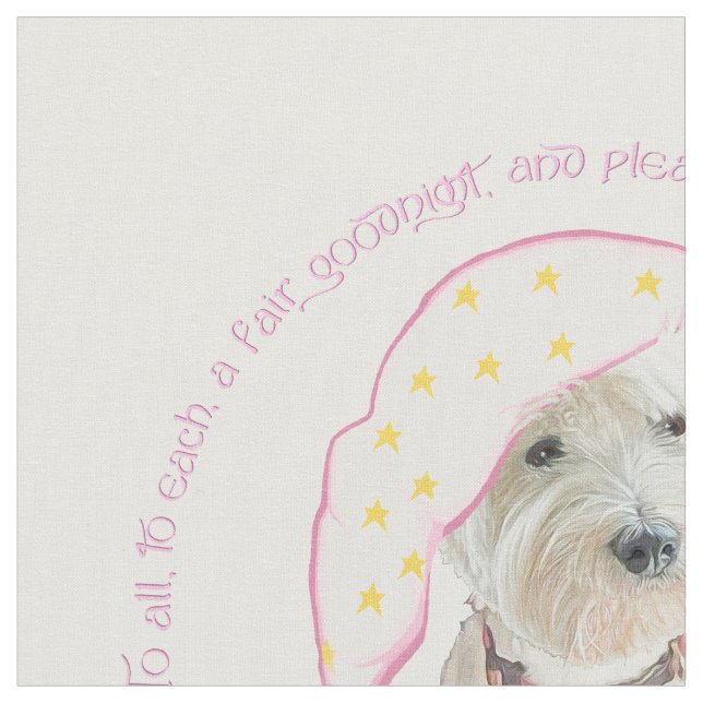 God natt Westie Tyg (Närbild)