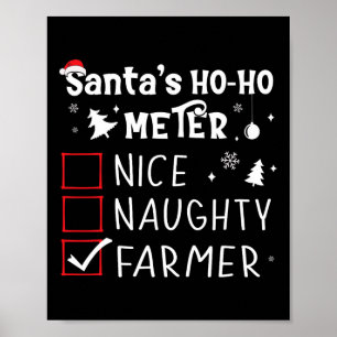God Naughty Farmer-jullista Jultomten Poster