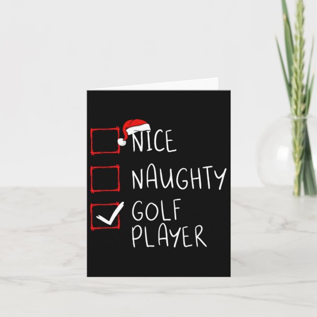 God Naughty Golf Player-jultomte Clau Kort (Framsida)