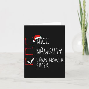 God Naughty Gräsmatta Mower Racer List Jultomten Kort