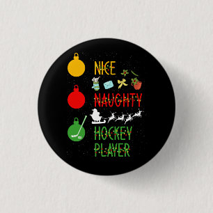 God Naughty Hockey Player-jultomten Knapp