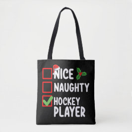 God Naughty Hockey-spelarens jullista Santa List Tygkasse