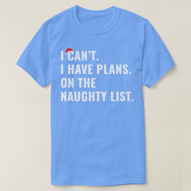 God Naughty List - julklapp på Naughty T Shirt (Design framsida)