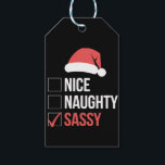 God Naughty Sassy-jullista Presentetikett<br><div class="desc">God Naughty Sassy-jullista</div>
