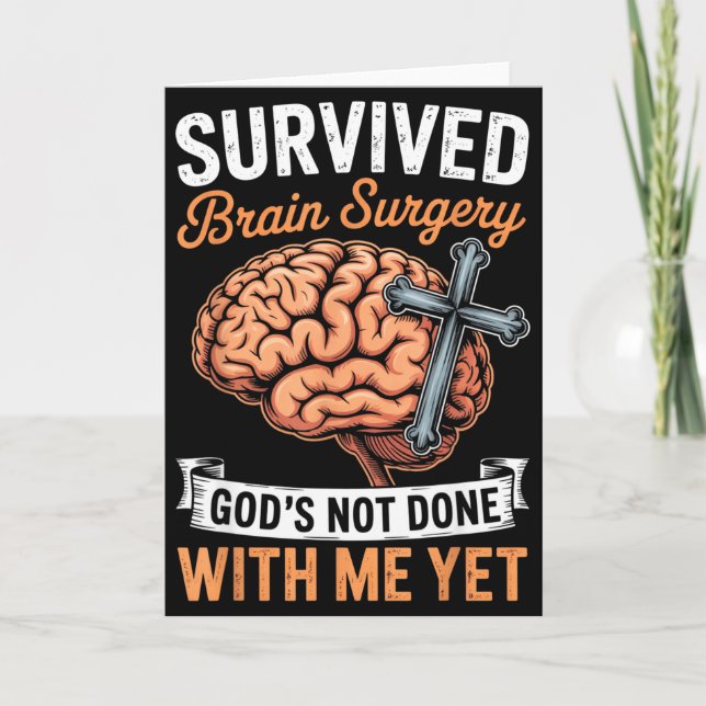 God Not Done Brain Tumor Jesus Christian Bible Bra Kort (Framsida)