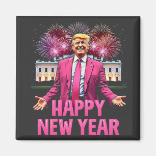 God nyårsafton Trump Resolution 2025 Magnet