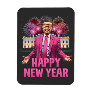 God nyttårsafton Trump Resolution 2025 Magnet