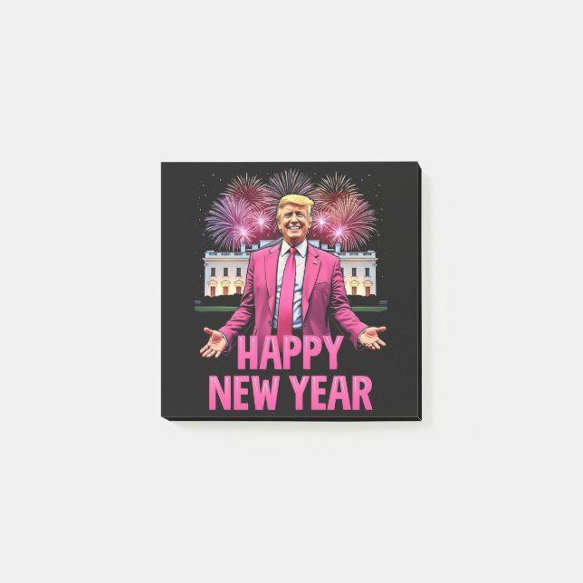 God nyttårsafton Trump Resolution 2025 Post-it Block (Framsida)