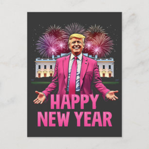 God nyttårsafton Trump Resolution 2025 Vykort