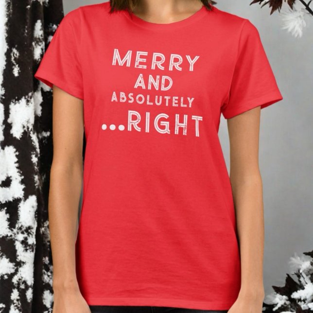 God och absolut höger röd julmonogram t shirt (Skapare uppladdad)
