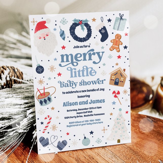 God och blå julklapp, liten julklapp inbjudningar (Skapare uppladdad)