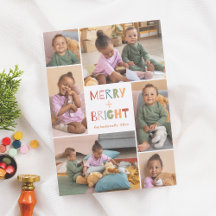 God och Bright 6 Photo Collage-Helgdag jul
