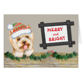 God och Bright Cute Westie Hund jul Hälsningskort