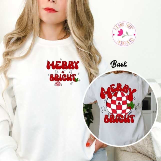 God och Bright Disco Boll Red & Grönt - jul T Shirt (Skapare uppladdad)